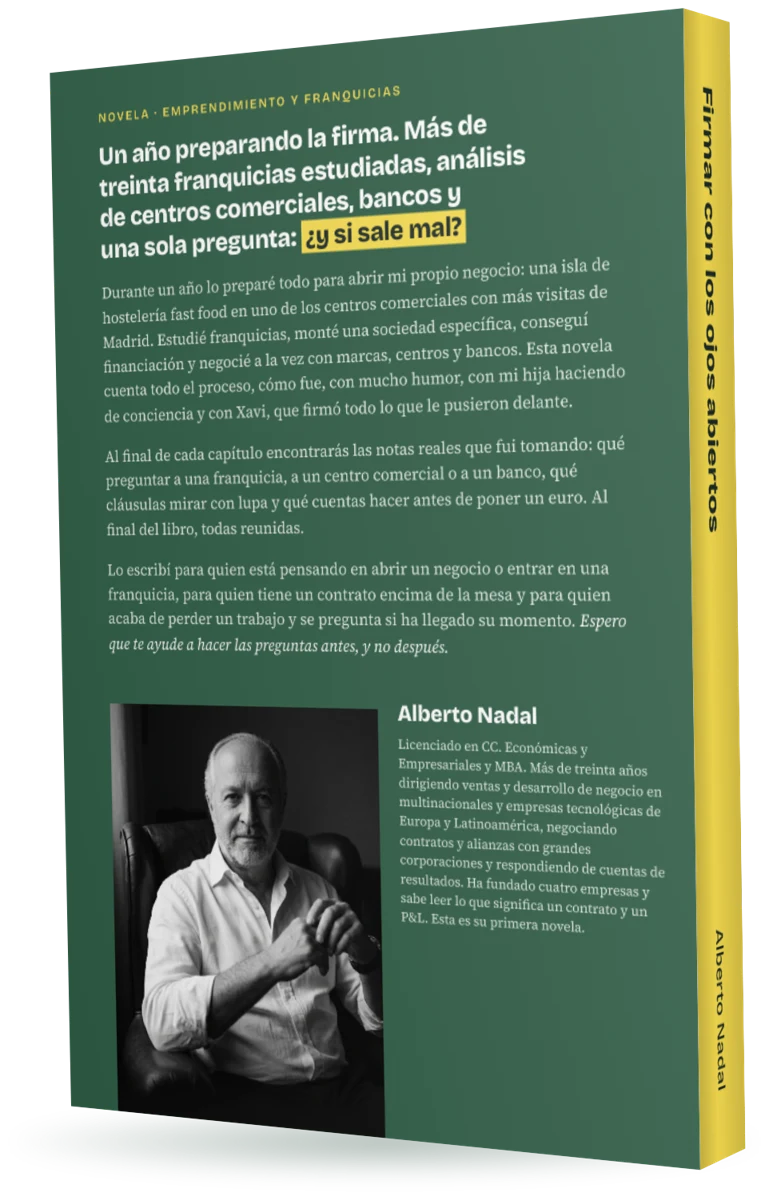 Contraportada del libro con la sinopsis y la biografía del autor